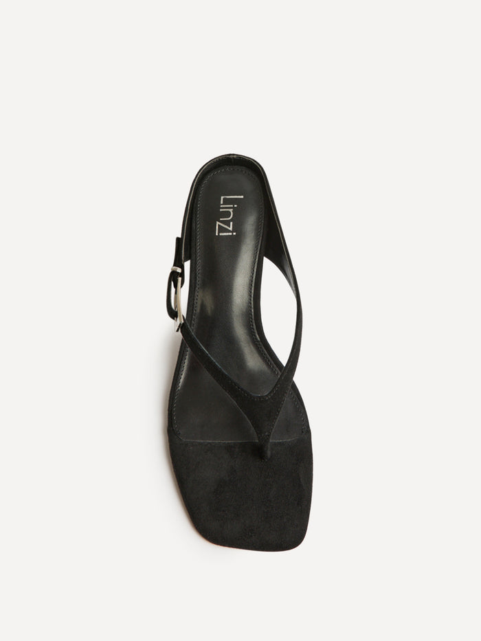 Elanie Black Mule Heels