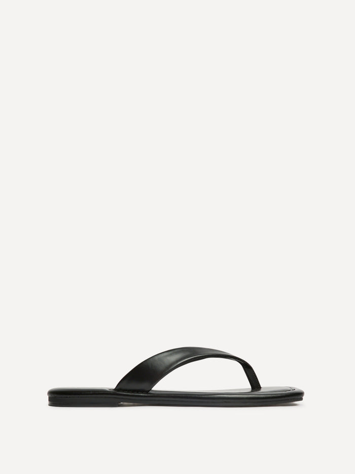 Element Black Toe Post Flat Sandals