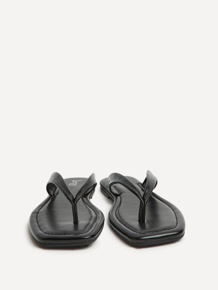 Element Black Toe Post Flat Sandals