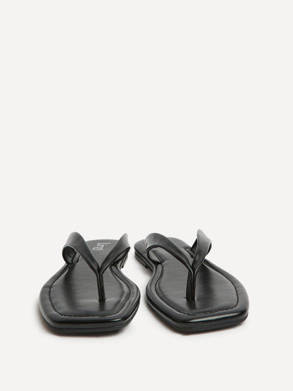 Element Black Toe Post Flat Sandals