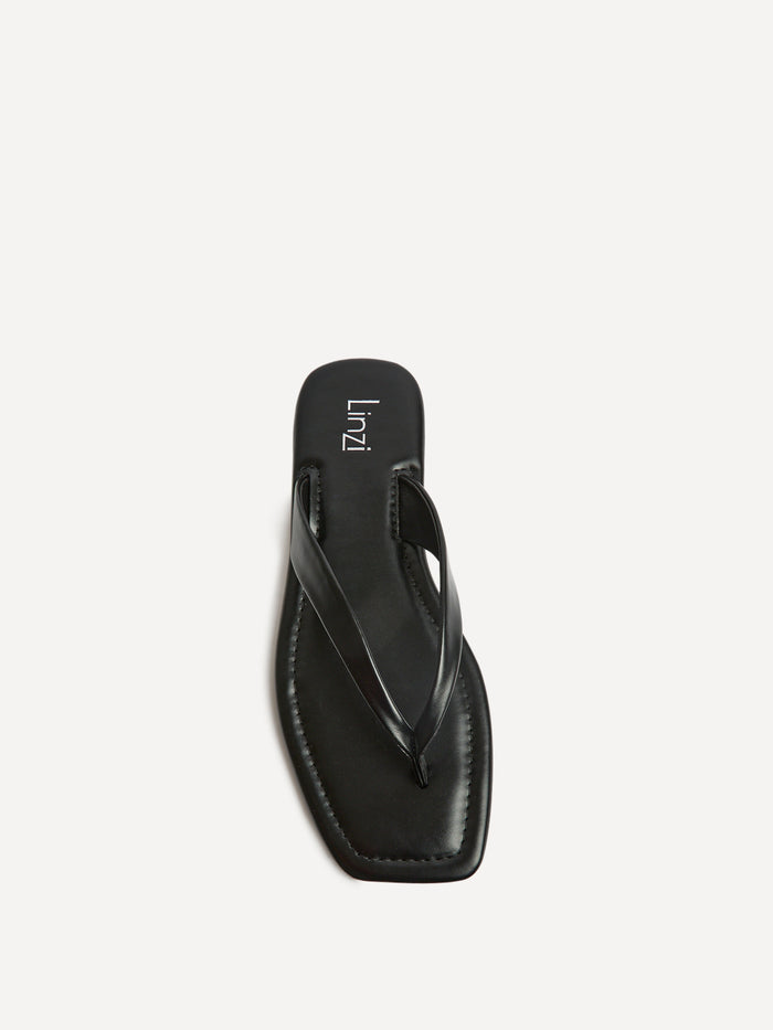 Element Black Toe Post Flat Sandals