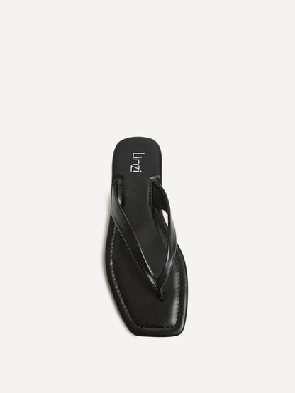 Element Black Toe Post Flat Sandals