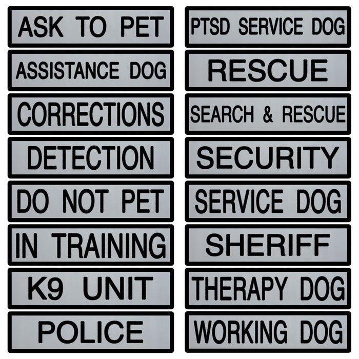 Embroidered Reflective ID Patch - 1.5" x 6"