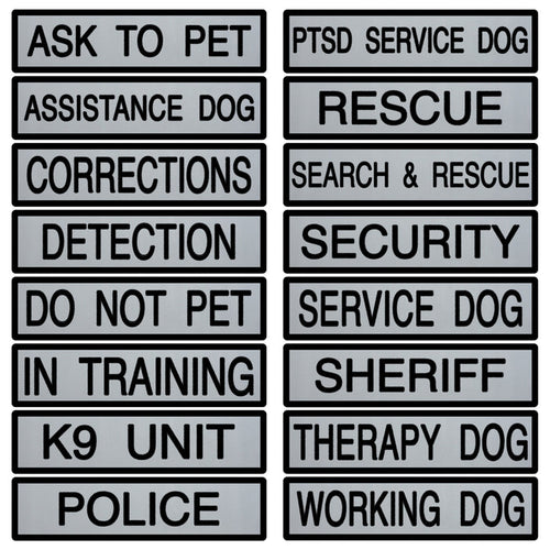 Embroidered Reflective ID Patch - 1.5" x 6"