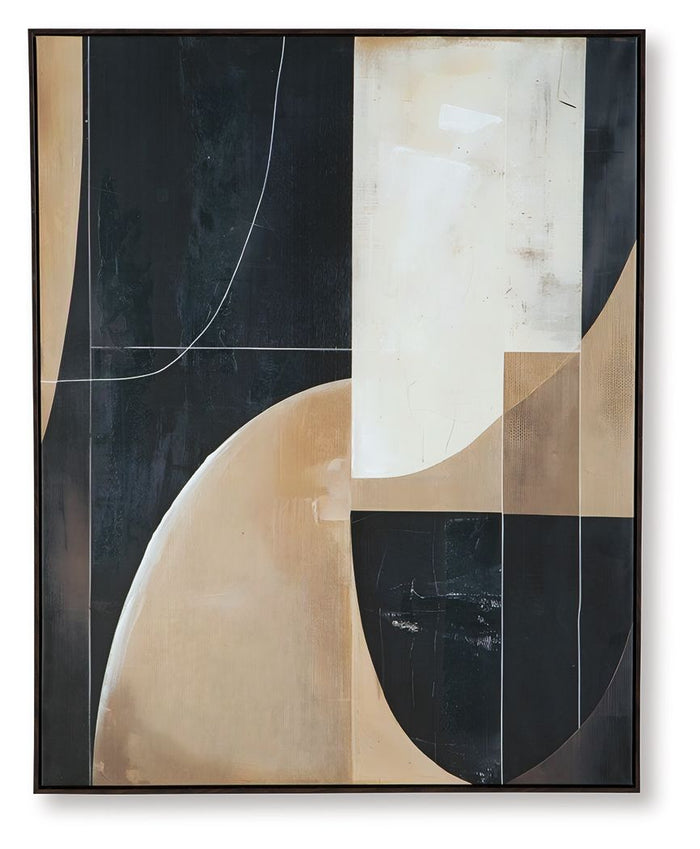 Ewanford - Wall Art - Black / Brown / Tan