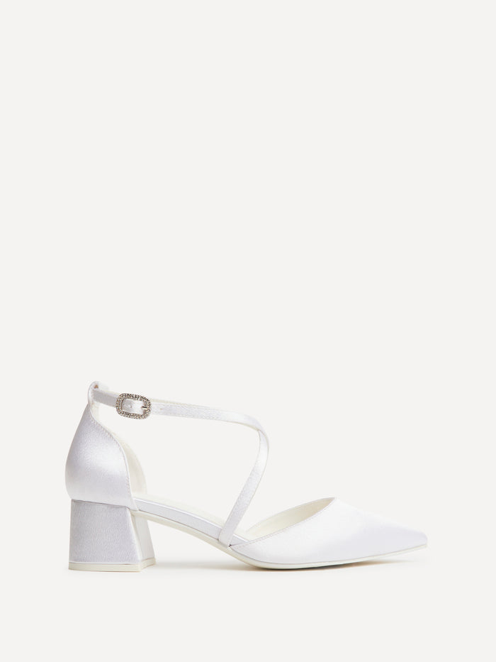 Faith Bridal Satin Low Court Heels