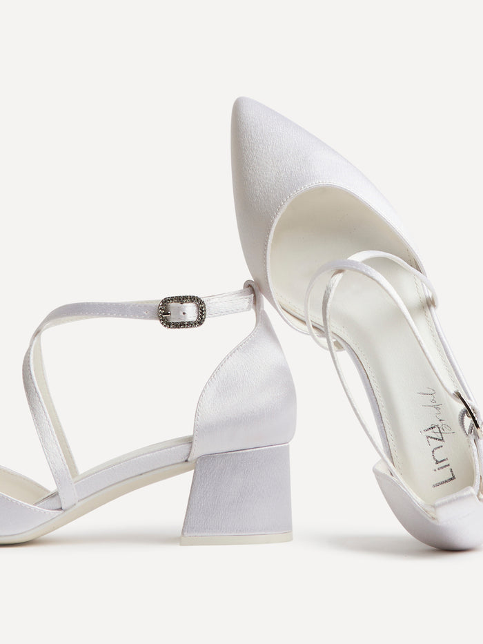 Faith Bridal Satin Low Court Heels