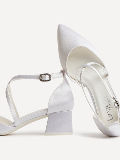 Faith Bridal Satin Low Court Heels
