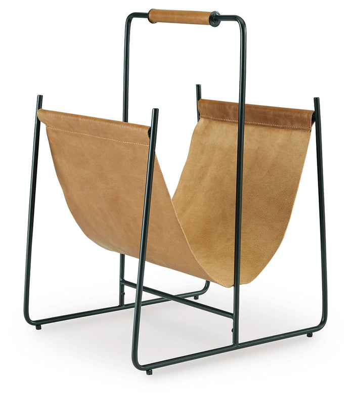 Faronworth - Magazine Rack - Brown / Black