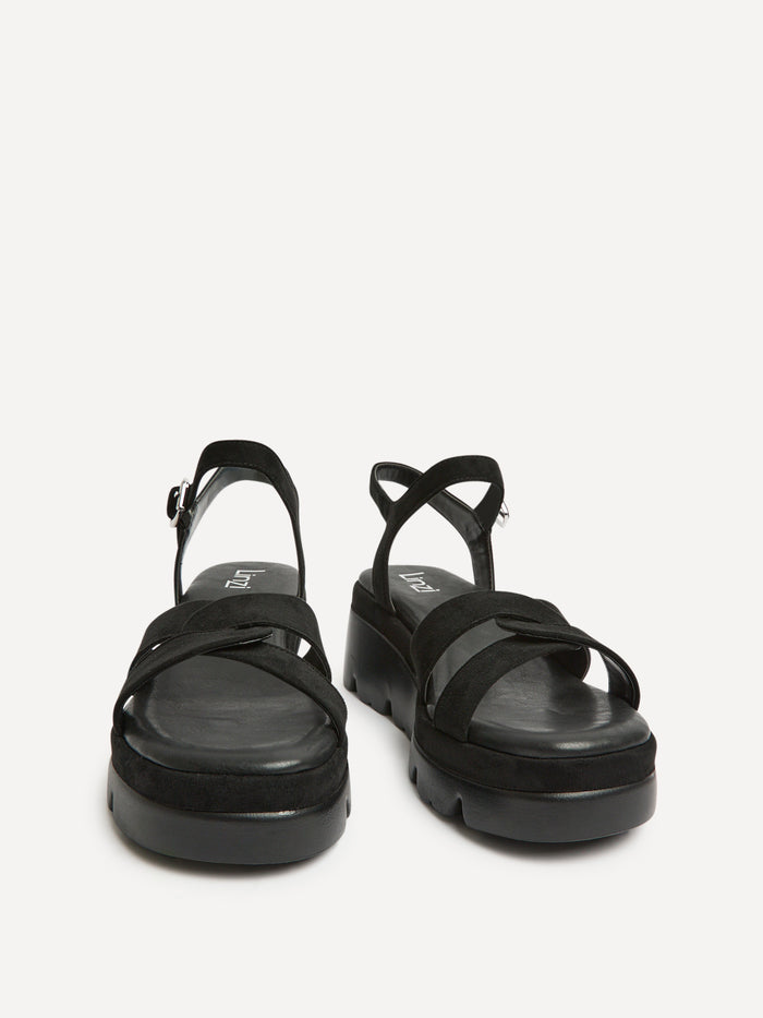 Fate Black Flatform Sandals