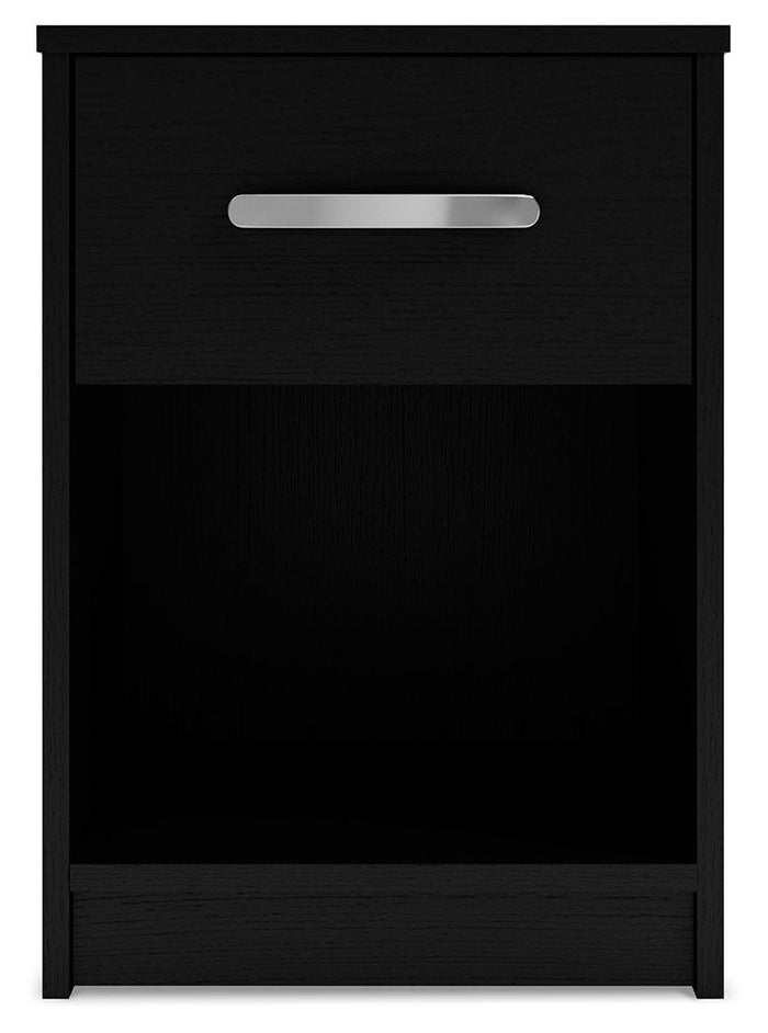 Finch - One Drawer Night Stand - Black
