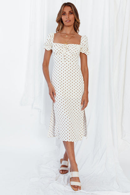 Coffee And Pastries Midi Dress