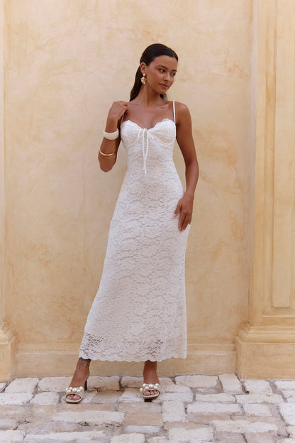 Gloria Lace Maxi Dress White