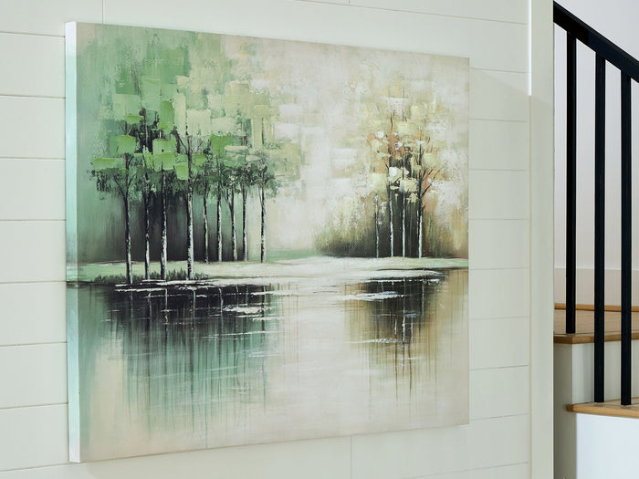 Garlenridge - Wall Art - Green / Tan / White