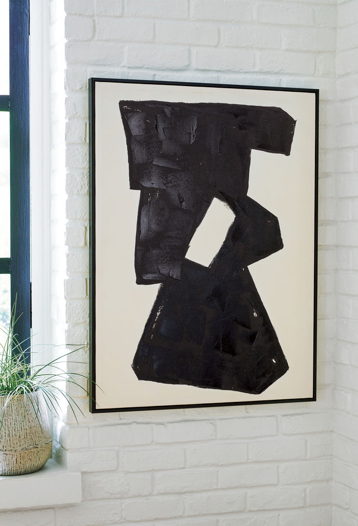 Garviery - Wall Art - Black / Cream
