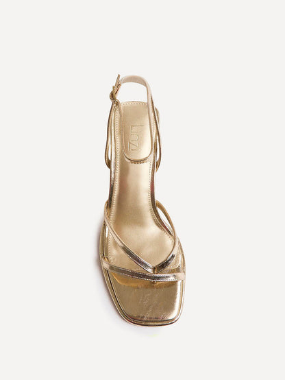Glazed Gold Heeled Sandals