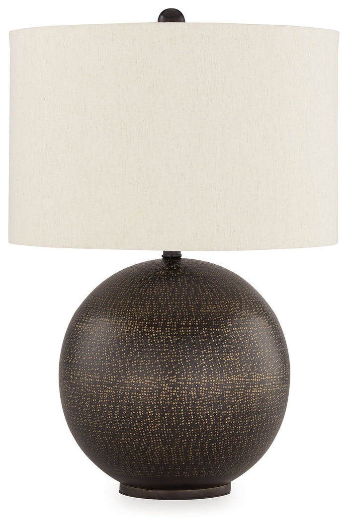 Hambell - Metal Table Lamp - Black / Gold Finish