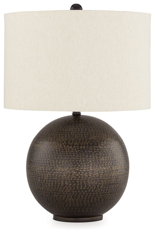 Hambell - Metal Table Lamp - Black / Gold Finish