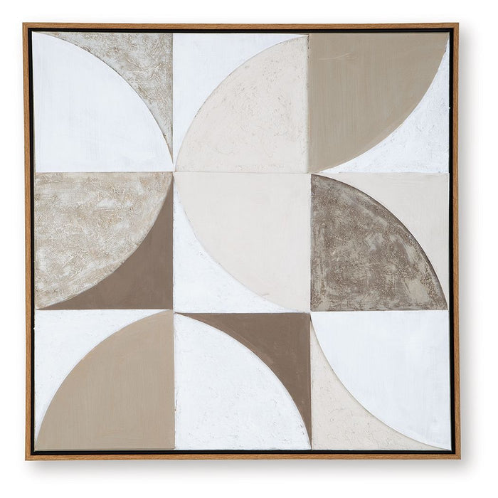Harelman - Wall Art - Tan / Taupe / White