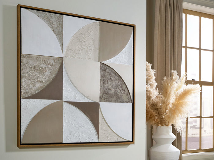 Harelman - Wall Art - Tan / Taupe / White