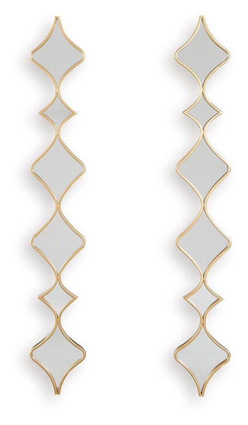 Harriswood - Accent Mirror Set (Set of 2) - Gold Finish
