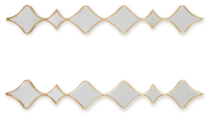 Harriswood - Accent Mirror Set (Set of 2) - Gold Finish