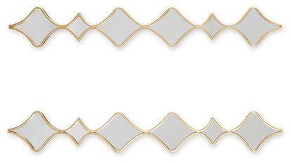 Harriswood - Accent Mirror Set (Set of 2) - Gold Finish