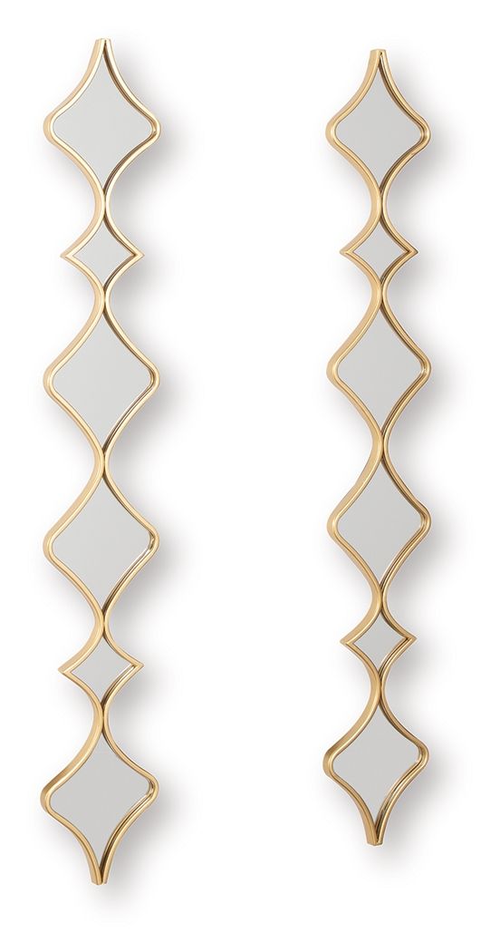 Harriswood - Accent Mirror Set (Set of 2) - Gold Finish