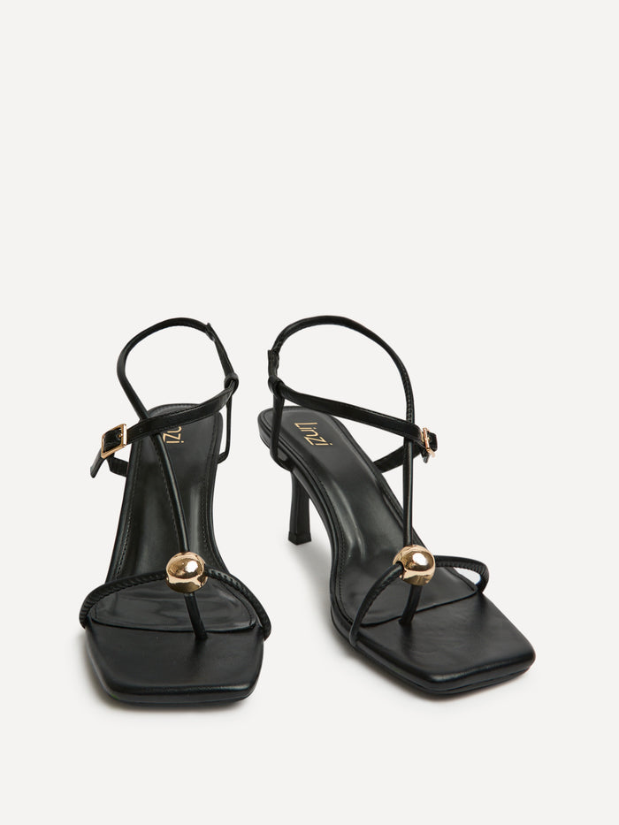 Immersed Black Heeled Sandals