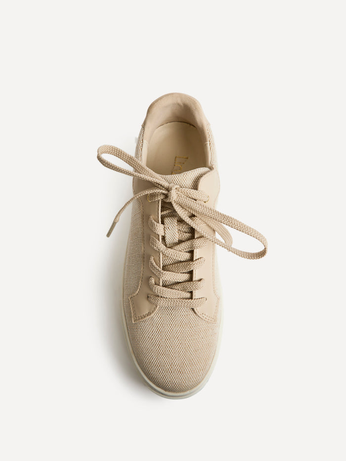 Jersey Nude Canvas Trainers