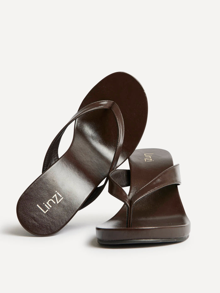 Joia Brown Wedge Mules