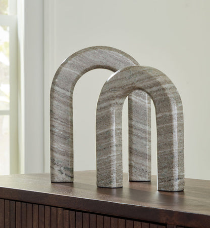 Keithton - Sculpture Set (Set of 2) - Taupe