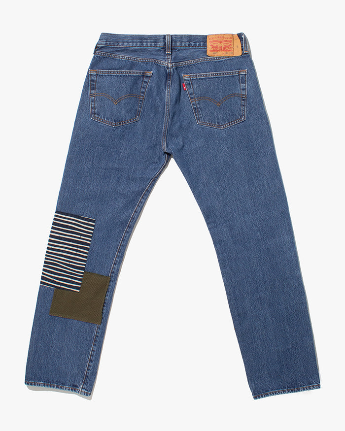 Kiriko Custom Patched Denim Jeans, Levi's Brand, 10