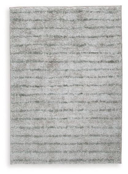 Laddway - 5' x 7' Rug - Cream / Green