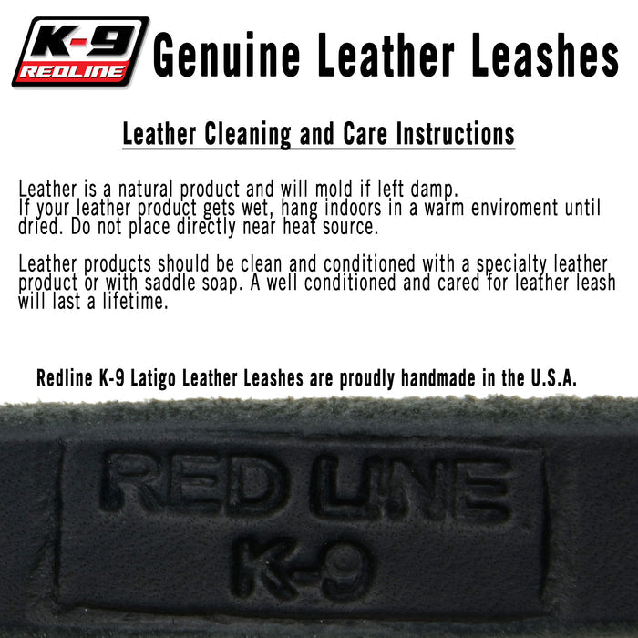 Latigo Leather Leash With Stainless Clasp