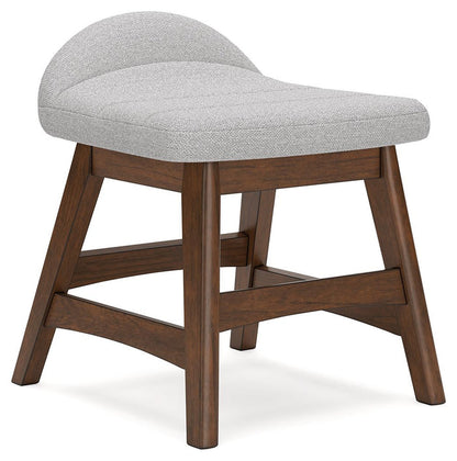 Lyncott - Home Office Desk Chair - Light Gray / Brown