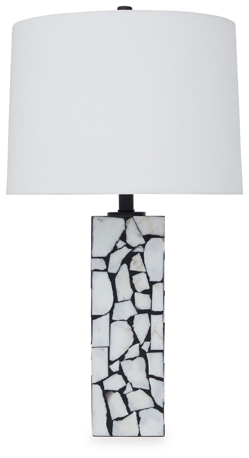 Macaria - Marble Table Lamp - White / Black
