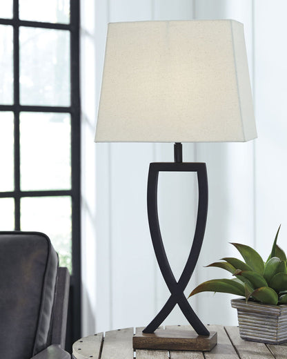 Makara - Metal Table Lamp (Set of 2) - Black / Brown