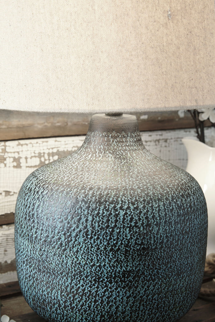 Malthace - Metal Table Lamp  - Patina