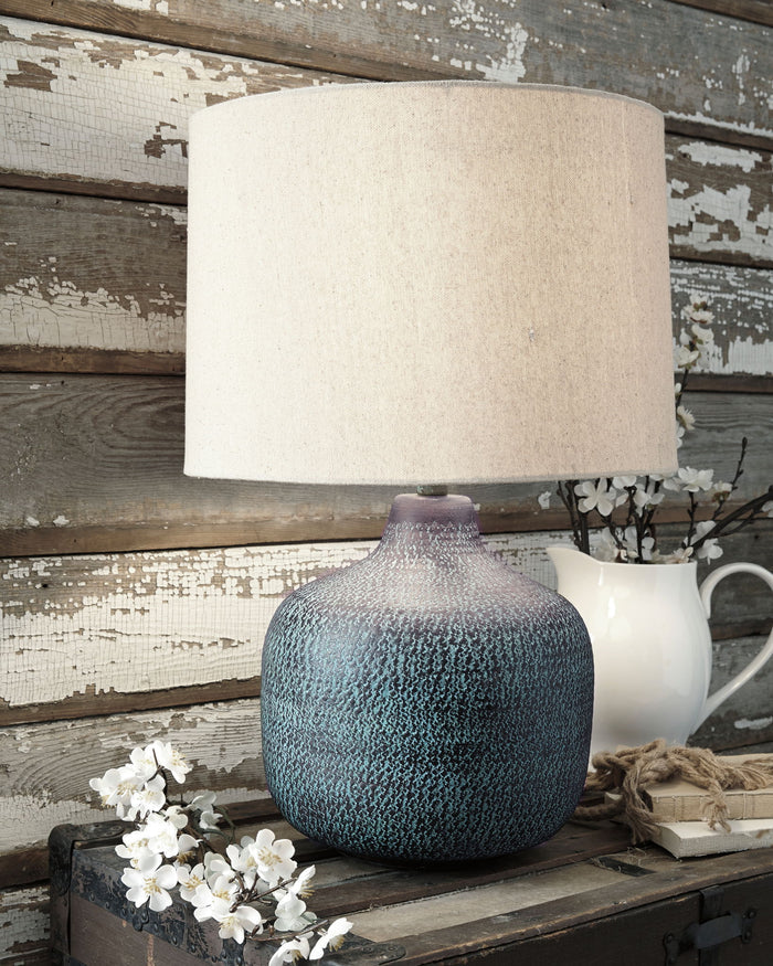 Malthace - Metal Table Lamp  - Patina
