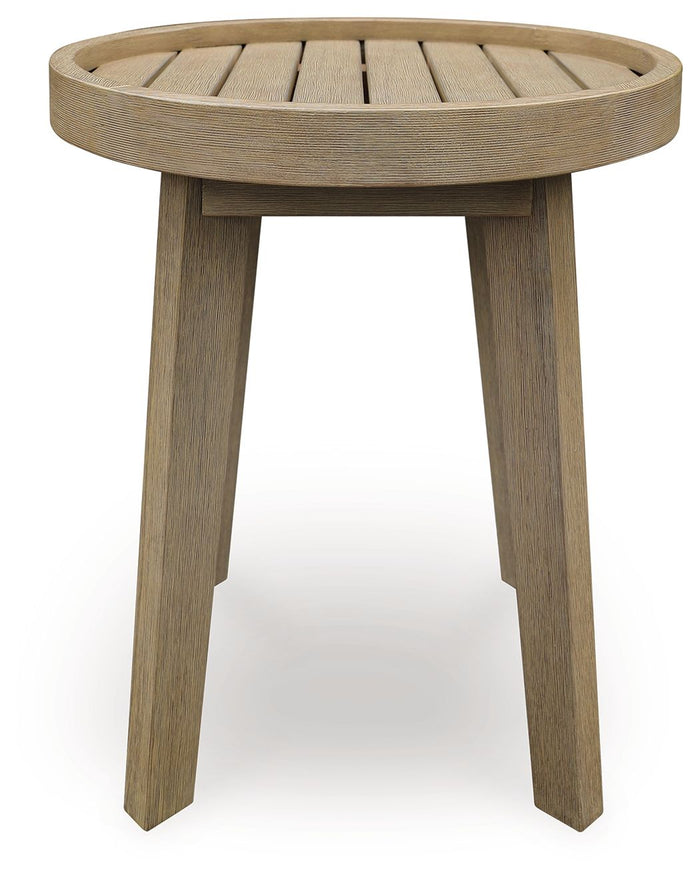 Marina Sun - Round End Table - Beige
