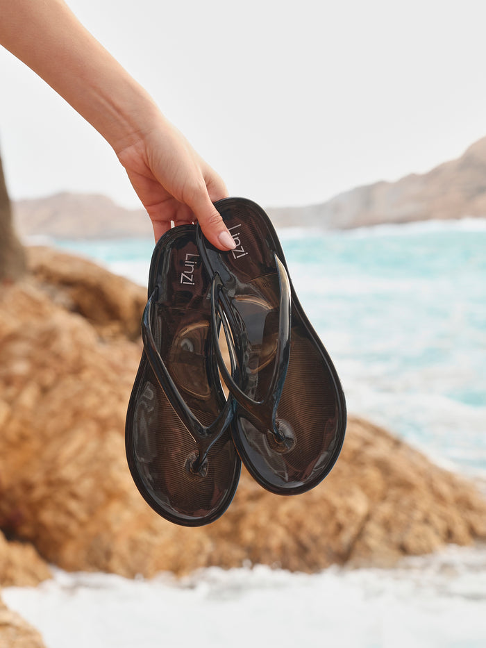 Marine Black Jelly Flip Flops