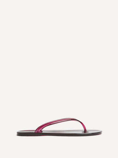 Marine Burgundy Jelly Flip Flops