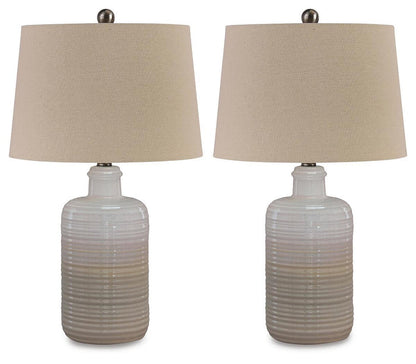 Marnina - Ceramic Table Lamp (Set of 2) - Taupe