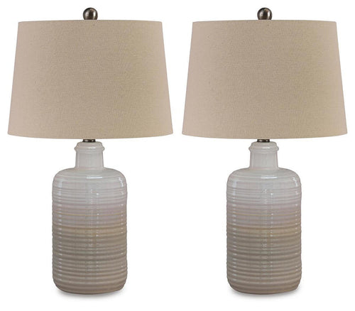 Marnina - Ceramic Table Lamp (Set of 2) - Taupe