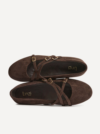 Matrix Brown Mary Jane Flats
