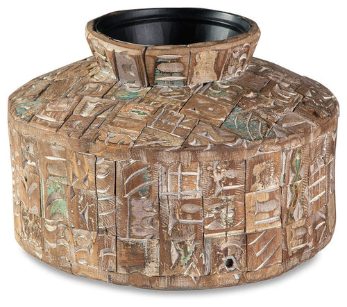 Meltland - Vase - Square - Natural / Black
