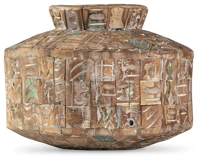 Meltland - Vase - Square - Natural / Black