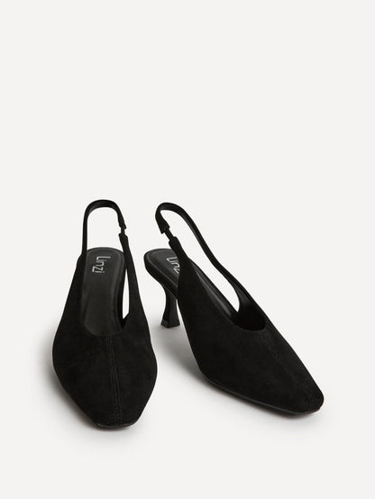 Method Black Square Toe Court Heels