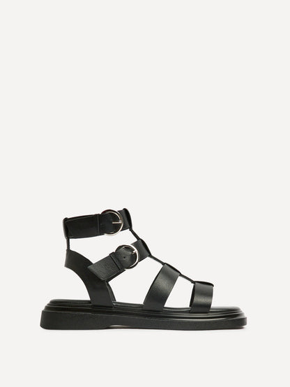 Naya Black Gladiator Style Sandals